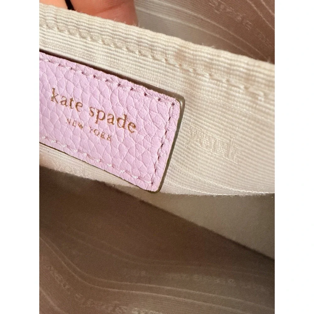 Kate Spade Lilac Pebbled Leather Woven Shoulder Crossbody Bag Dust Bag Included